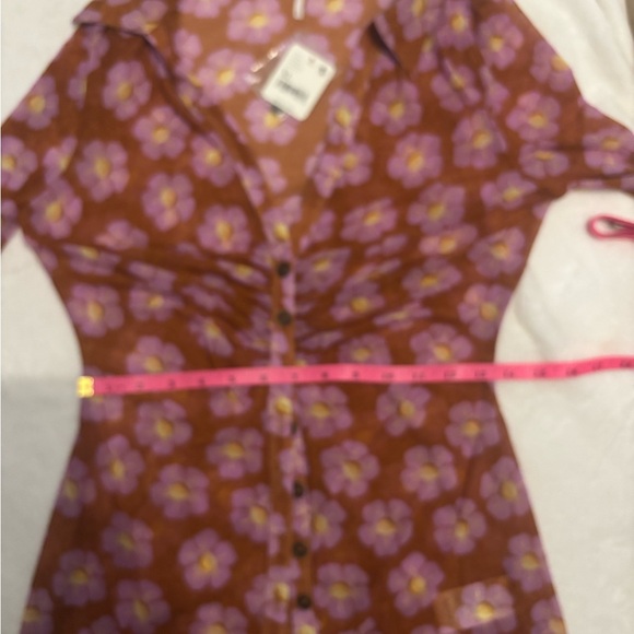 Free People Floral Button-Up Women's Top XL NWT - Picture 4 of 5
